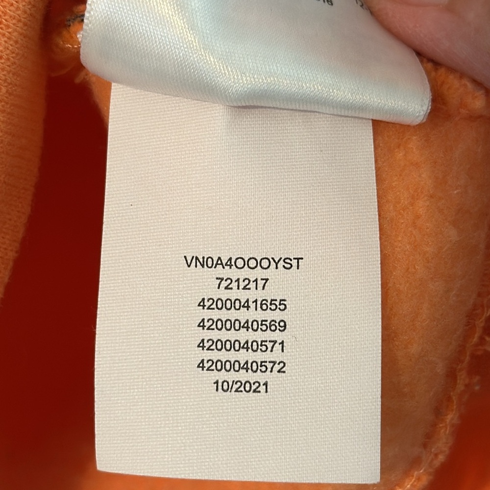 VANS Comfycush Soft Sueded Fleece Pullover Hoodie Sweatshirt Orange Size M - Picture 9 of 11